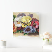 ヴィンテージパンシーウォールクロック スクエア壁時計 (ホーム)