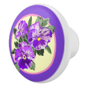 ヴィンテージパンシーセラミック引き出しプル セラミックノブ (右)