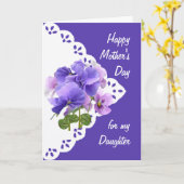 ヴィンテージパンシーフラワードーターマザーズデイ カード (黄色い花)