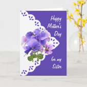 ヴィンテージパンジーの花と母の日|過去記事 カード (黄色い花)