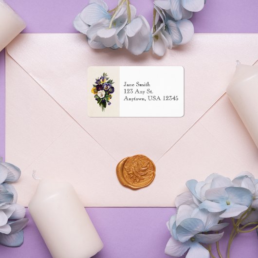 ヴィンテージパンジー住所 シール