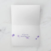 ヴィンテージパンジー茶カップの毛皮と本 カード (内部)