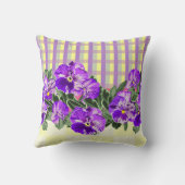 ヴィンテージパンジー角枕 クッション (裏面)