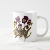 ヴィンテージパンジー開花、フローラガーデンフラワー ジャンボコーヒーマグカップ (右)