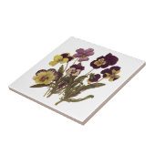 ヴィンテージパンジー開花、フローラガーデンフラワー タイル (側面)