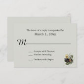 ヴィンテージパンジーRSVP 出欠カード (正面/裏面)