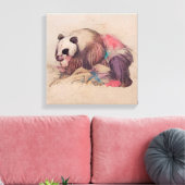 ヴィンテージパンダ キャンバスプリント (インサイチュ (リビング))