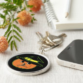 ヴィンテージパンプキンウィッチキーチェーン キーホルダー (側面)