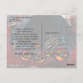 ヴィンテージパンプキンウィッチハローウィンパーティ招待状 ポストカード (裏面)