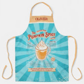 ヴィンテージパンプキンスパイスラテ-レシピポスター エプロン (正面)