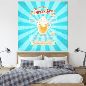 ヴィンテージパンプキンスパイスラテ-レシピポスター キャンバスプリント (インサイチュ (寝室))
