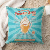 ヴィンテージパンプキンスパイスラテ-レシピポスター クッション (ブランケット)