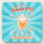 ヴィンテージパンプキンスパイスラテ-レシピポスター コースター (正面)