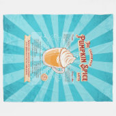 ヴィンテージパンプキンスパイスラテ-レシピポスター フリースブランケット (正面(横))