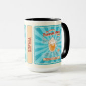 ヴィンテージパンプキンスパイスラテ-レシピポスター マグカップ (正面右)