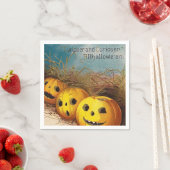 ヴィンテージパンプキンズハロウィーンホリデーパーティナプキンズ スタンダードカクテルナプキン (インサイチュ)