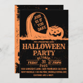 ヴィンテージパンプキントンムストーンハローウィンパーティ 招待状 (正面/裏面)