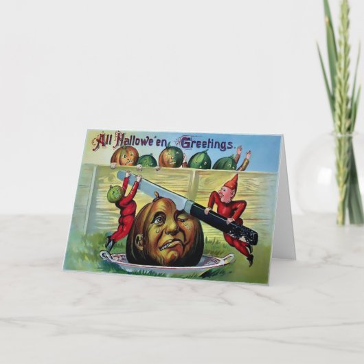 ヴィンテージパンプキンハロウィンカード シーズンカード (正面)