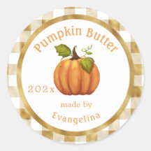 ヴィンテージパンプキンバターカパーソナライズされたニング