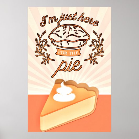 ヴィンテージパンプキンパイイラストレーション ポスター (正面)