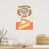 ヴィンテージパンプキンパイイラストレーション ポスター (キッチン)