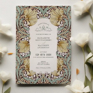 ヴィンテージパンペネルパターンウィリアム・モリス 招待状