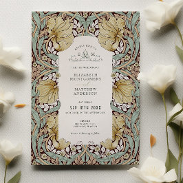 ヴィンテージパンペネルパターンウィリアム・モリス 招待状