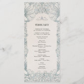 ヴィンテージパンペネル結婚式 プログラムウィリアムモリス プログラム (裏面)