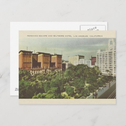 ヴィンテージパーシェンスクエアロサンゼルスはがき ポストカード (正面/裏面)