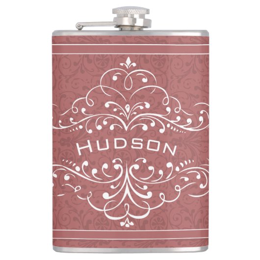 ヴィンテージパーソナライズされたが盛んだヒップスター氏 フラスク (正面)