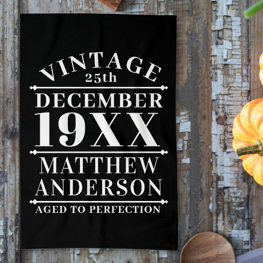 ヴィンテージパーソナライズされたの完成度 キッチンタオル