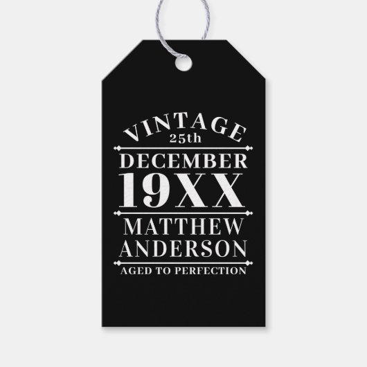 ヴィンテージパーソナライズされたの完成度 ギフトタグ (正面)