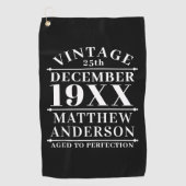 ヴィンテージパーソナライズされたの完成度 ゴルフタオル (正面)