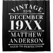 ヴィンテージパーソナライズされたの完成度 シャワーカーテン (正面)