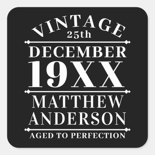 ヴィンテージパーソナライズされたの完成度 スクエアシール (正面)