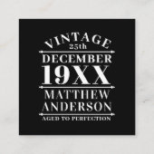 ヴィンテージパーソナライズされたの完成度 スクエア名刺 (裏面)