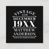 ヴィンテージパーソナライズされたの完成度 スクエア名刺 (正面)