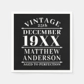 ヴィンテージパーソナライズされたの完成度 スタンダードカクテルナプキン (正面)