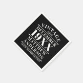 ヴィンテージパーソナライズされたの完成度 スタンダードカクテルナプキン (角)