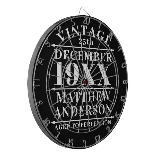 ヴィンテージパーソナライズされたの完成度 ダーツボード (正面左)