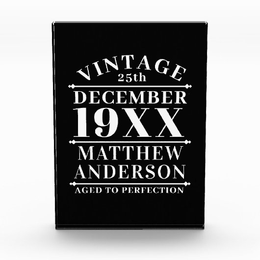 ヴィンテージパーソナライズされたの完成度 フォトブロック (正面)