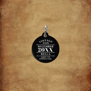 ヴィンテージパーソナライズされたの完成度 ペット　ネームタグ