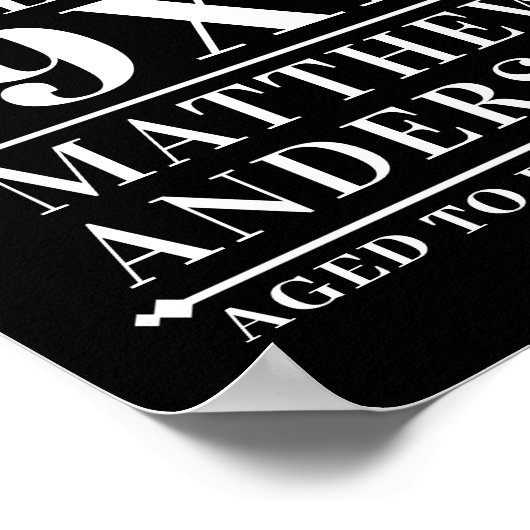 ヴィンテージパーソナライズされたの完成度 ポスター (角)