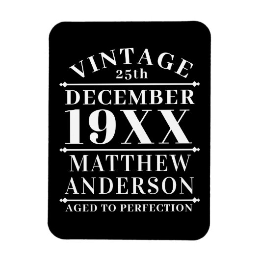 ヴィンテージパーソナライズされたの完成度 マグネット (縦)