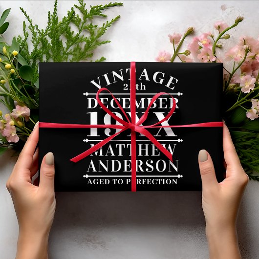 ヴィンテージパーソナライズされたの完成度 ラッピングペーパーシート