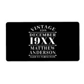 ヴィンテージパーソナライズされたの完成度 ラベル (正面)