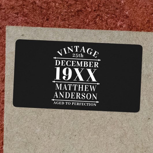 ヴィンテージパーソナライズされたの完成度 ラベル