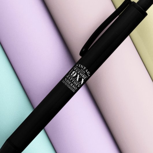 ヴィンテージパーソナライズされたの完成度 黒ボールペン