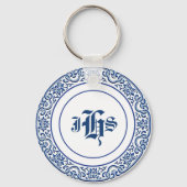 ヴィンテージパーソナライズされたの珍重な鳥の花芸術 キーホルダー (正面)