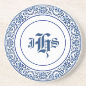 ヴィンテージパーソナライズされたの珍重な鳥の花芸術 コースター (正面)